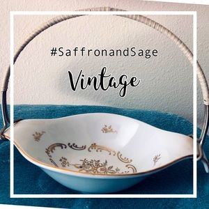 VINTAGE! China Serving Dish W/Handle